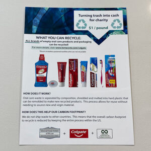 Dental product recycling options